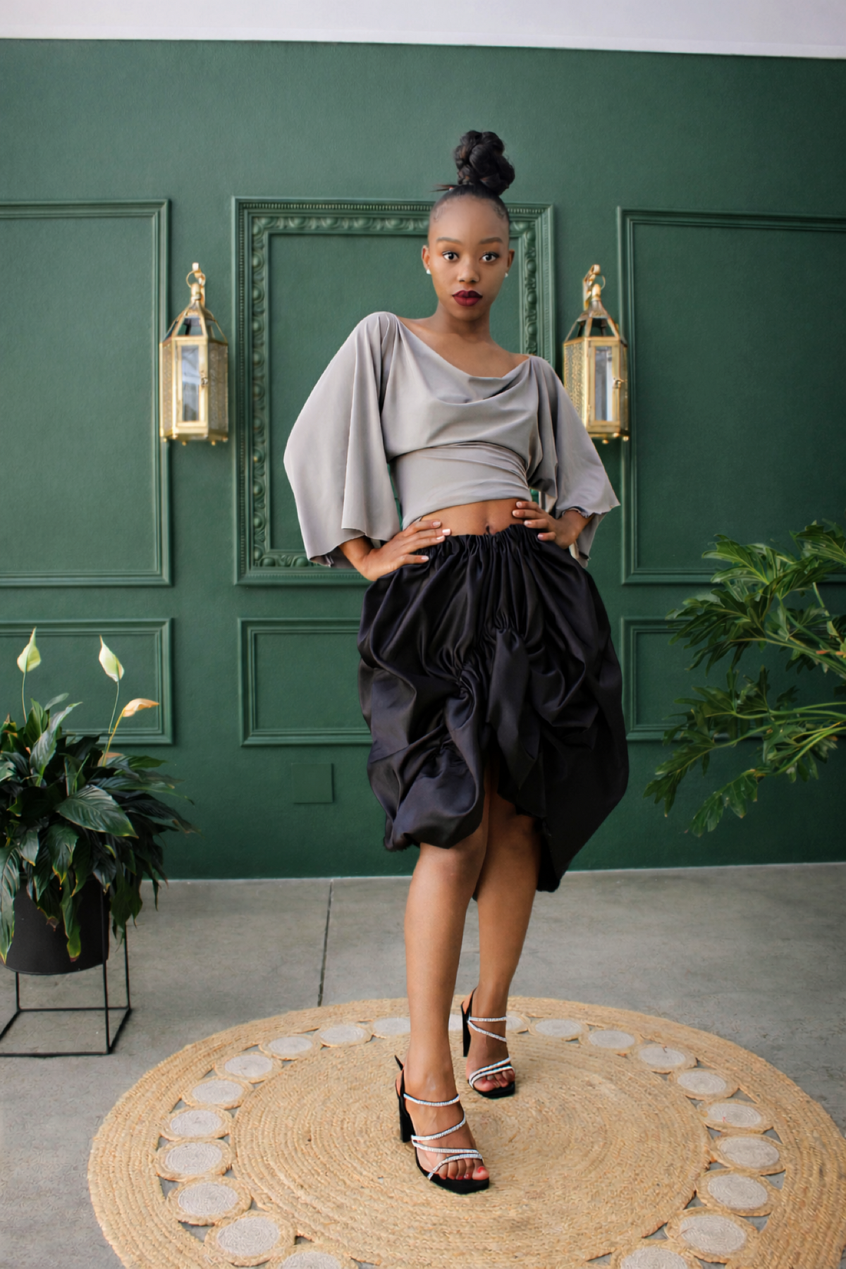 Ballon Gown Ruched skirt